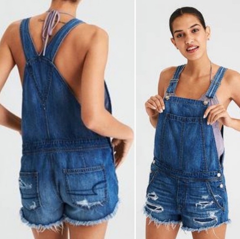American Eagle Tomgirl Shortall Overalls